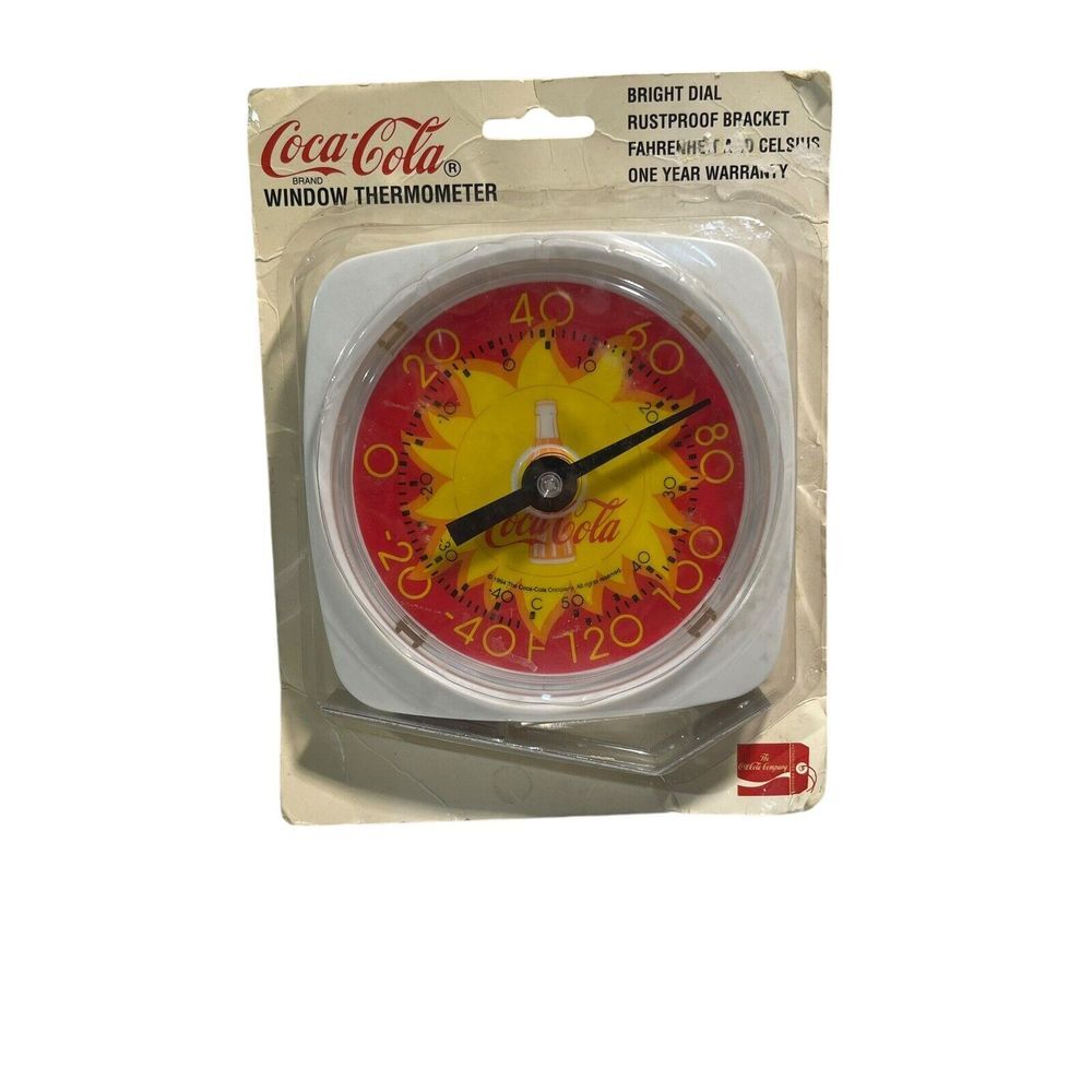 1994 Coca Cola Window Thermometer USA made Taylor Environmental Vintage NIB